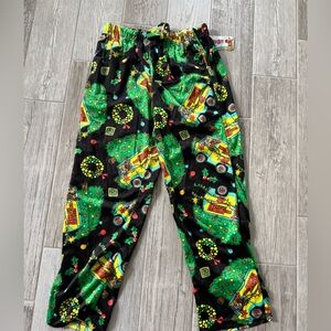 Men’s Scooby & shaggy Christmas tree mystery machine fleece  lounge pants medium